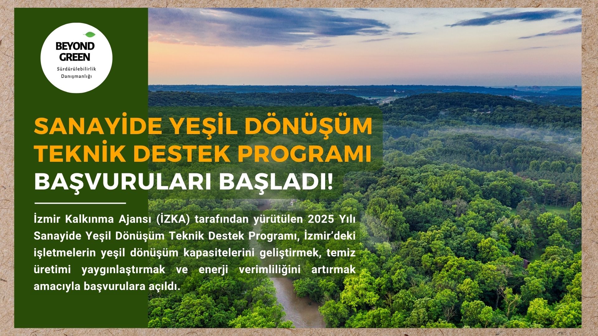 🌿 Sanayide Yeşil Dönüşüm Teknik Destek Programı Başvuruları Başladı!