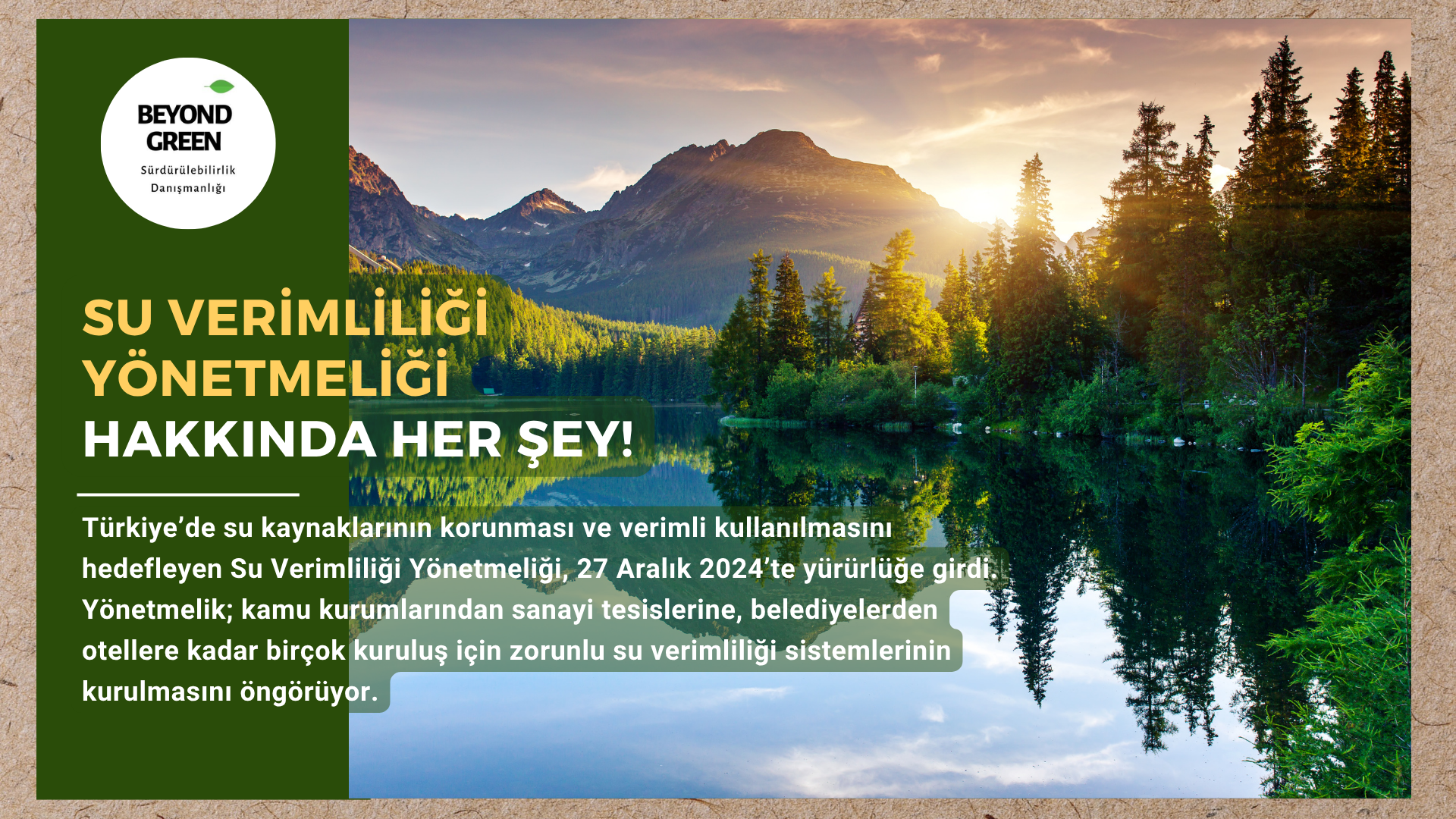  💧Su Verimliliği Yönetmeliği: Türkiye’de Yeni Dönem Başladı